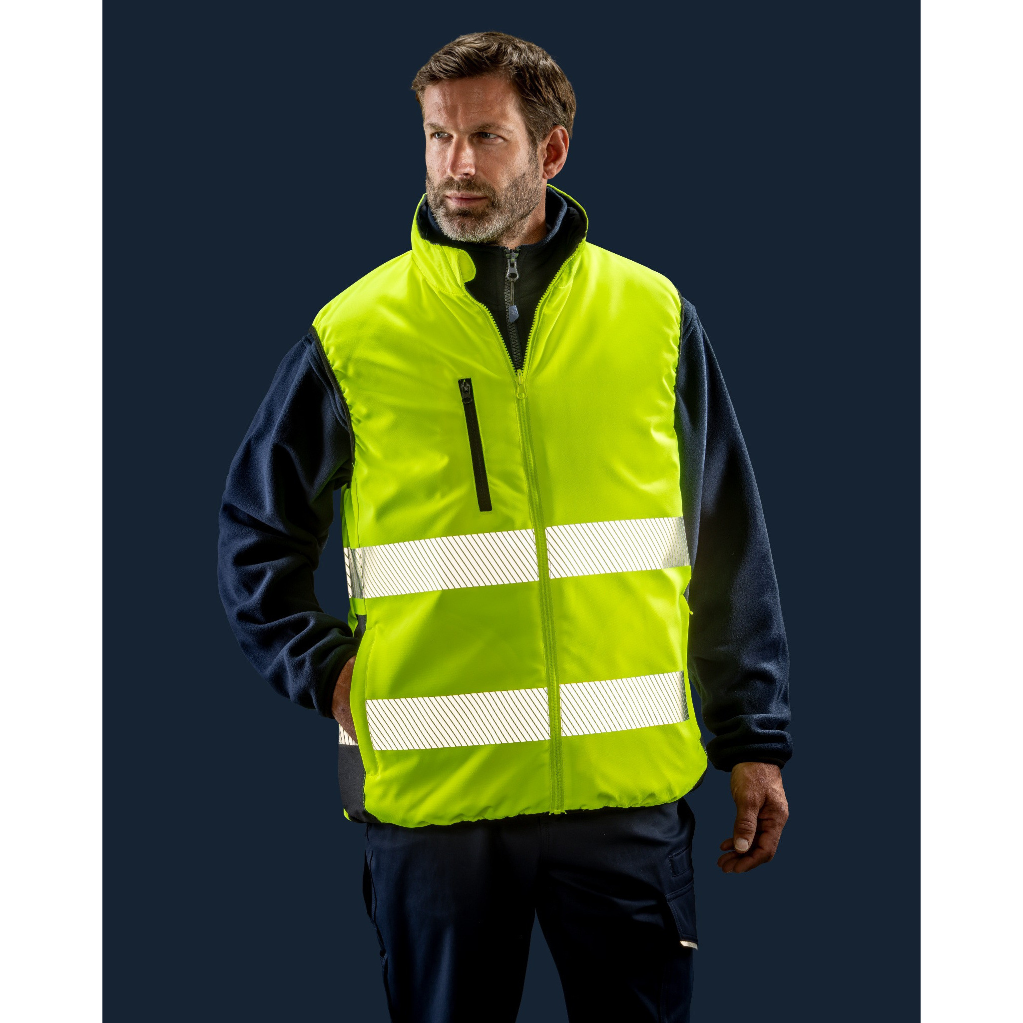 REVERSIBLE SOFT PADDED SAFETY GILET